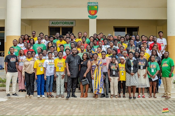 Mr Hayford with the students