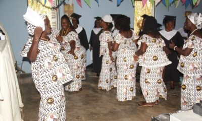 Some of the family members dancing