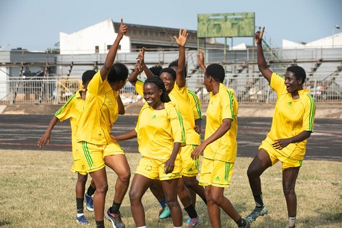 Frafra ladies celebrating one of their goals