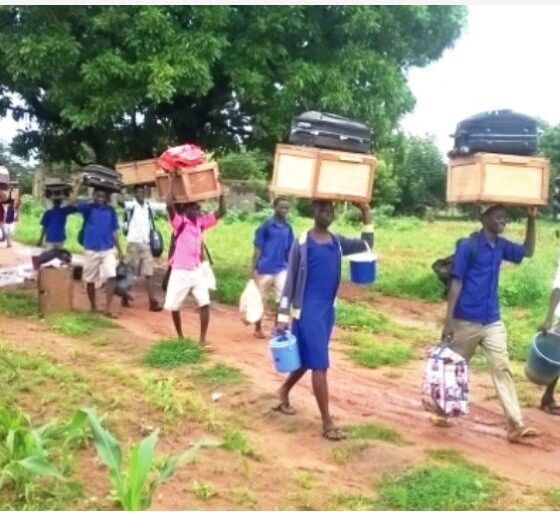 Some students with their trunks