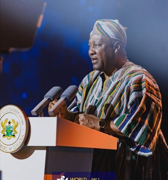 President John Dramani Mahama addressing delegates at the congress