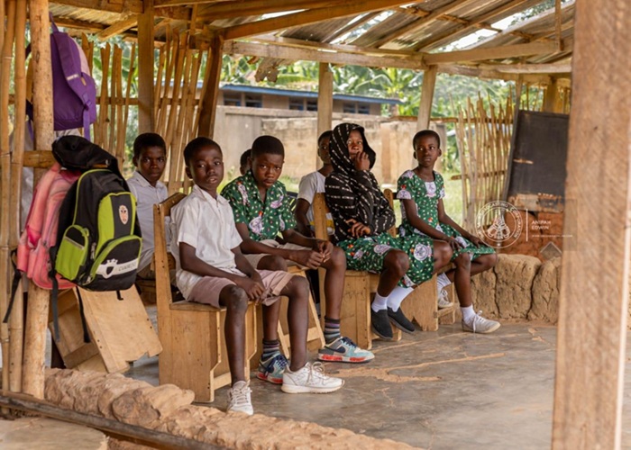 Some pupils in sitting in one of the classrooms