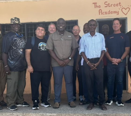 • Dr Ataa Lartey (third right) with members of the delegations and some friends of the Academy