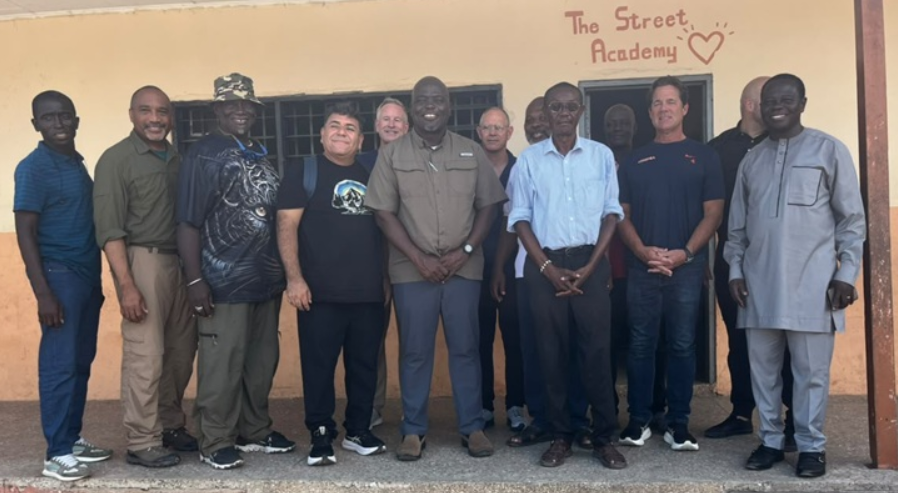 • Dr Ataa Lartey (third right) with members of the delegations and some friends of the Academy