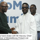 • Sarkodie in a hand shake with Mr Haruna, Chief Executive Officer of MobileMoney Fintech Ltd